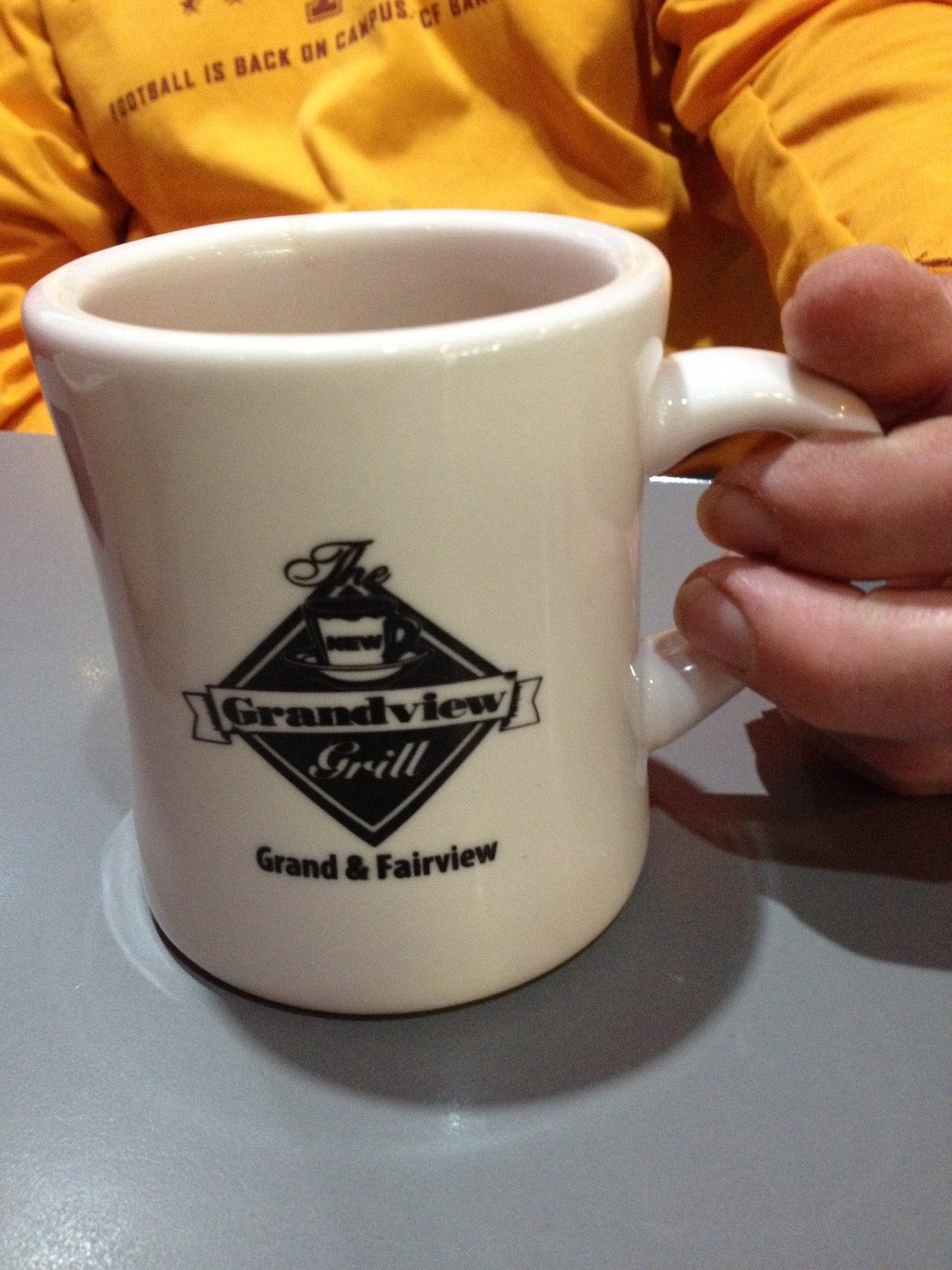 Photo showing a delicious cup of hot, decaf coffee